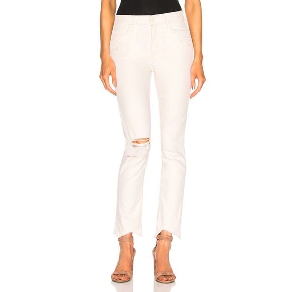 MOTHER The Flirt Chew Unnatural Acts Cream Straight Jeans Size 26 - Picture 1 of 9